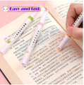 3pc / 6pc Creative Highlighter Curve Pen Quick-drying Flower-shaped Outline Pen Notes Hand Account Marking Painting School Supplie. 