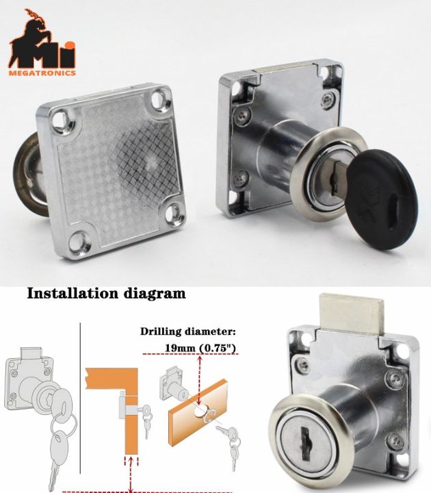Cabinet Drawer Lock Mailbox Lock  Model CT-138-22 daraz lock for Fixing Important Documents