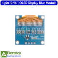 4 pin Original 0.96'' Blue OLED IIC Serial OLED Display Module 128X64 I2C SSD1306 12864 LCD Screen Board For Arduino by Electrica. 