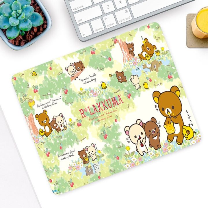 Korilakkuma Rilakkuma Mouse Pad Samll Kawaii Gaming Accessories Rubber PC Gamer Computer Keyboard Desk Mat CS GO LOL Mousepad