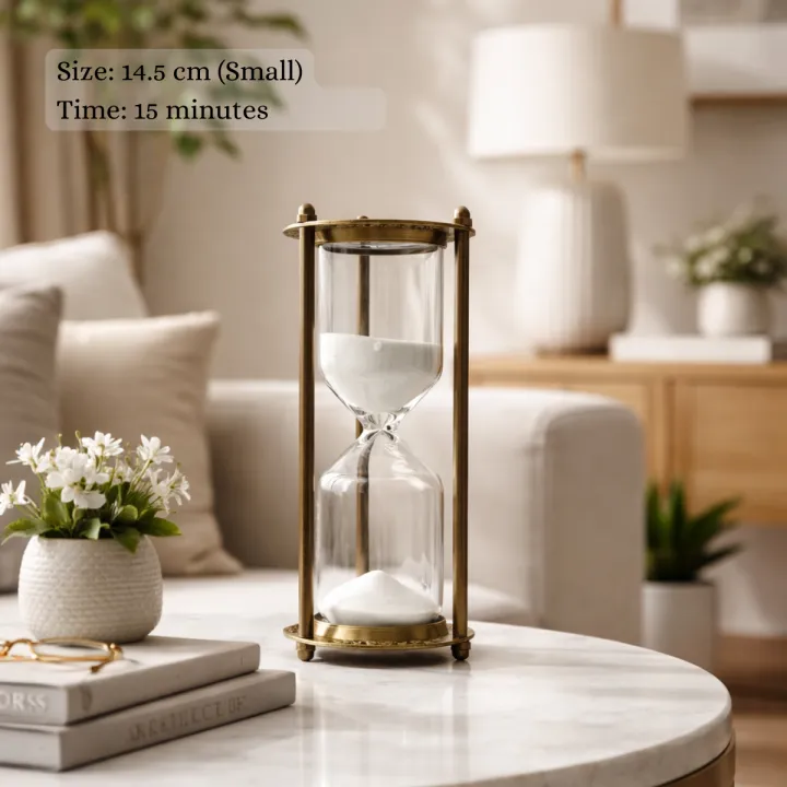 Hourglass Sand Timer Clock for Study Table & Office - 10/15/30 Minutes ...