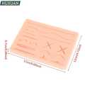 Suture Practice Kit, Reusable Silicon Suture Pad, Surgical Training Kit with 14 Incisions & Wounds for Medical School Students. 