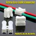 5/10/20/30/50 Pcs- Quick Wiring Electric Cable Connectors Screw Less Wire Connectors Press Type Quick Splice Wire Connector for Electric Connection Press Type Self Locking Quick Wiring Connector Quick Wiring Terminal  for LED Ceiling Lights  CH-2. 