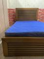 walnut single bed, single bed, wood single bed. 