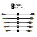 Volutz [Pack of 5] USB C Cable, Volutz Fast Charging Type C to USB Charger Cords, Gold-Plated, Nylon Braided (10ft, 6.5ft, 2x3.3ft, 1ft) for Samsung Galaxy S20 S10 S9 S8 Plus Note LG Google Pixel [Upgraded]. 