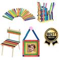 Pack of 200 Small Colored Craft Sticks Ice Cream Sticks Wooden Popsicle Sticks for DIY Craft Creative Designs Children Education  (Length - 4.5 Inches Width - 12 mm). 