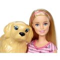 Barbie FDD43 FAMILY with Dog and Three Puppies. 