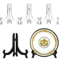 Plastic Triangle Display Stand Mobile Phone Holder / Small Transparent Decorative Display Stand for Commemorative Coins. 