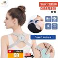 NY-12 SMART SENSOR CORRECTOR WITH ANGLE SENSING VIBRATION REMINDER ADJUSTABLE BACK BRACE POSTURE SPINE CORRECTION. 