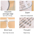 Foldable Drying Net for Vegetables, Fish, and Dehydrated Goods, Multi-Tiered Food Drying Net White. 