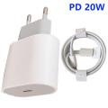 20W PD USB C Quick charge 3.0 4.0 USB Charger for iPhone 13 12 11 pro mini ipad Xiaomi poco x3 X4 M4 Pro 5G Fast Charging Cable. 