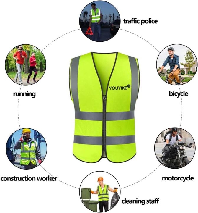 Polyester Neon green Security Guard Jackets