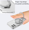 Relaxtoo For Samsung Galaxy A12 and Samsung Galaxy M12 High Transparency Magsafe Plating Rotation Bracket Cover For SamsungA12 GalaxyA12 SamsungM12 GalaxyM12 Ring Stand Ultra Thin Drop Proof Case. 