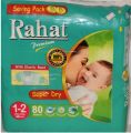 Rahat Premium diapers pampers S  Size Full Pack 80 Pampers Number 1-2. 