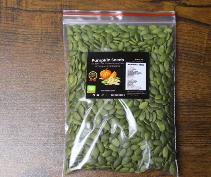 Pumpkin Seeds Without Shell - Kudo Ke Beej Organic -Nuts - Naturally Dry Fruits