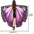 Colorful Butterfly wing cape shawl Flowing Lightweight Sheer shawl Delicate One size Fairy ladies cape for Halloween costume. 