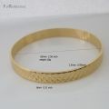 FOROMANCE/ YELLOW GOLD COLOR DIAMETER 1.6 2.56 BAND WIDTH 8MM FOUR STYLES BABY BOY GIRL ADULT CLOSED BANGLE BRACELET. 