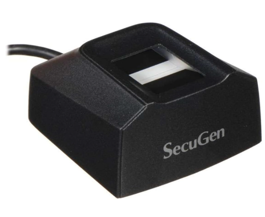 SecuGen HU20-A Hamster Pro 20 USB Fingerprint Reader, Black, 500 DPI Resolution, Automatic Finger Detection, Compatible with Third-party Algorithms