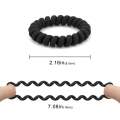 8Pc Telephone Cord Hair Tie-Stylish & Durable Telephone Wire Hair Ties - No Crease, Gentle on Hair, Long-Lasting Hold, Perfect for All Hair Types, Multi-Functional Hair Accessories in Trendy Multi Colours (Matt Black, Candy Colours) and Size. 