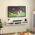 Wood Wall Mount TV Unit/TV Stand/Wall Set Top Box Stand/TV Cabinet/TV Entertainment Unit (White). 