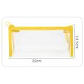 【Happier】 TSEVD Simple Transparent Student Stationery Large Capacity School Supplies Comestics Bag Pencil Pouch Pencil Cases Pencil Bag Desktop Storage Bags. 