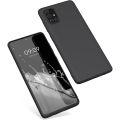 Samsung Galaxy A71 Matte Black Soft Silicon Back Cover. 
