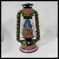 Pakistani Truck Art Lantern/Oil Burning Lantern Hand Painted Traditional Lantern Size: (14 inch). 