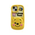 Japanese Korean Cartoon Pooh Bear for Apple 15proMax/iPhone14/13pro Silicone Phone Case Drop-Resistant. 