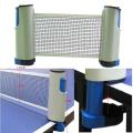 Retractable Table Tennis Net Plastic Mesh Net Rack - Grey. 