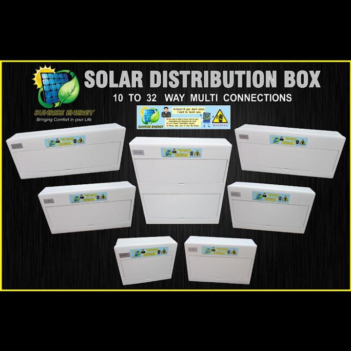 Solar Distribution Box 10-32WAY Household illumination Electrical Distribution Box MCB Waterproof Junction Wire Box ABS+IRON BASE