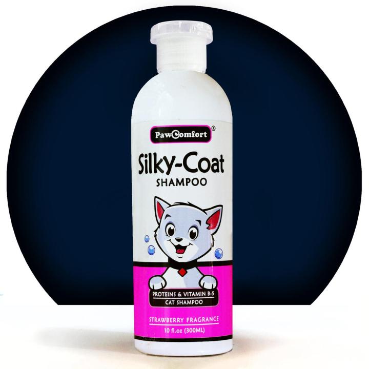 PawComfort Silky Coat Conditioning Shampoo for cats - Improved formula - Makes coat silky & shiny, New Packing