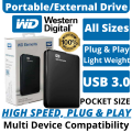 USB 3.0 Western Digital Portable External Hard Drive 1TB 1000GB 750GB  500GB 320GB 250GB 160GB 120GB 80GB Portable Hard Disk. 