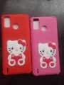 Tecno Spark 6 Go Hello Kitty Premium Quality with key chain Soft Back Cover Good looking / girlish Case For Girls. 