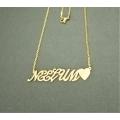NEELUM NAME NECKLACE LOCKET ; STAINLESS STEEL. 