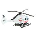 1:43 Scale Diecast Helicopter Model Toy Pull Back Toy for Kids Boys White. 