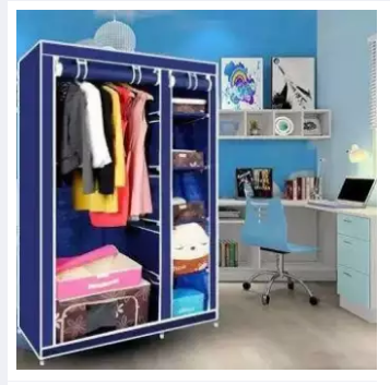 Wardrobe%20Foldable%20and%20Movable%20Cloth/Fabric%20Wardrobe%20with%20Zip%20Up%20Collapsible%20Cupboard%20-%202%20Door%20-%20Image%204