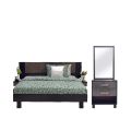 Habitt-Luxury Double Bed with Side Tables & Dressing Table | Wooden King Size Bed Set | Modern Upholstered Bedroom Furniture for Home. 