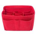 EverToner Cloth Insert Makeup Handbag Multi-functional Purse Organizer Felt Bag. 