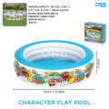 6.5 Ft Bestway Inflatable Cartoon Characters Pool 3 Ring Swimming Pool For Kids Summer Season Pools Party With Inflatable Pool, Family Fun Indoor & Outdoor Kids Water Games Swim Play Bath Pool & Enjoy Summers Swimming Pool For Toddler & Kids Code: 51122. 