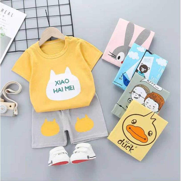 T Shirt And Shorts Pant For Kids Baby Boys And Girls Round Neck Short Sleeves Tee Tops Cloths Sets Dresses Outfit