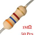 50 Pcs- 1M Ohm resistor 1 mega ohm. 