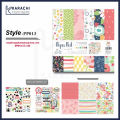 Design #PP013, 10x10inch 24sheets printed patterns scrapbook paper origami paper DIY gift Card Making Handmade Home deco Pattern paper Flower Paper Pack. 
