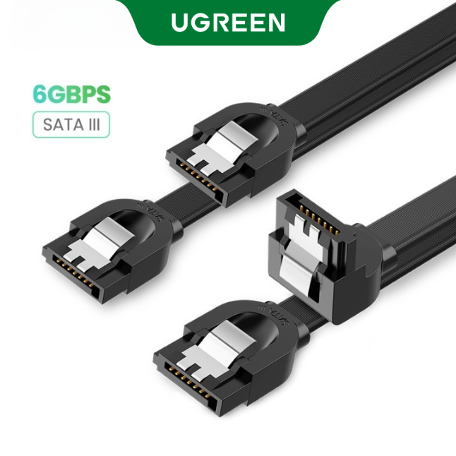 Ugreen SATA Cable 3.0 to Hard Disk Drive SSD HDD Sata 3 Straight Right-angle Cable for Asus MSI Gigabyte Motherboard Cable Sata