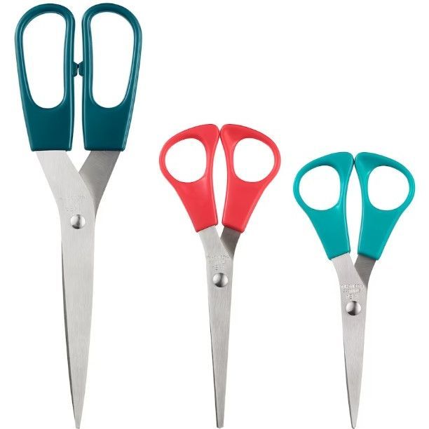 IKEA  TROJKA Scissors, set of 3, Multicolour