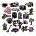 10 Pcs/Pack Mixed Random Funny NEON Lightening  decal Stickers for Laptop Mobile Car Bike Fridge Skateboard TV PC Guitar Helmet Mac customize your own stickers. 