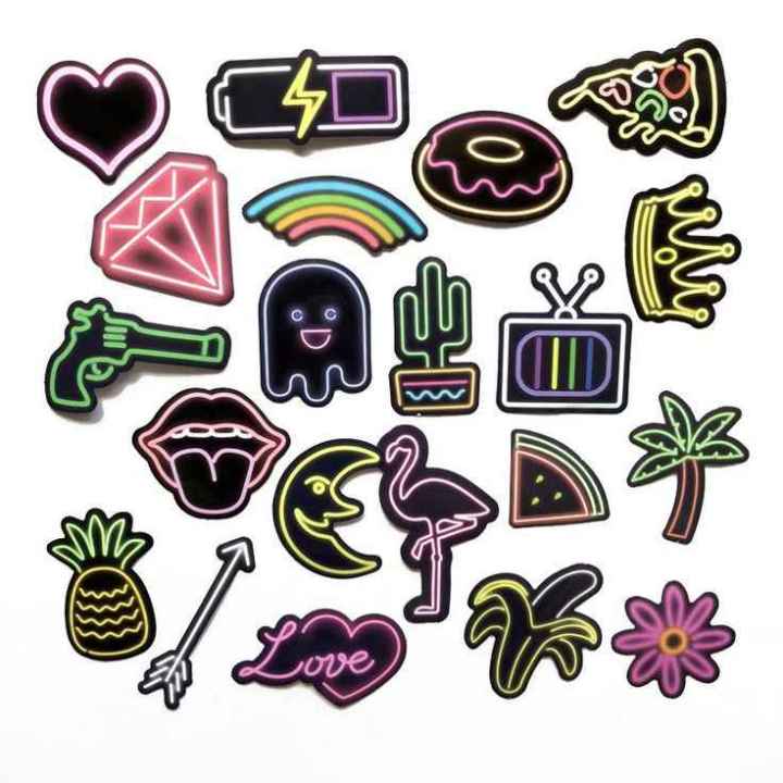 10%20Pcs/Pack%20Mixed%20Random%20Funny%20NEON%20Lightening%20%20decal%20Stickers%20for%20Laptop%20Mobile%20Car%20Bike%20Fridge%20Skateboard%20TV%20PC%20Guitar%20Helmet%20Mac%20customize%20your%20own%20stickers%20-%20Image%203
