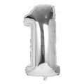 NUMBER FOIL BALLOON IN SILVER COLOR - 16 INCH. 