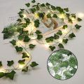 Luminous Ivy Garland -15 Feet Artificial Leaves Decorations- Plug-Operated LED Lights for an Enchanting Glow for Indoor & Outdoor Use. 