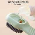 Multifunctional Soap Liquid Dispenser Brush with Handle Shoe Cleaning Laundry Brush Scrub Cleaning Soft Bristle Cleaning Brushes for Clothes and Shoes Household Use For Bathroom and Kitchen. 