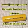 Pack of eight  18650 lithium ion cell   18650  1500 mah rechargeable 18650 battery cell 3.7 volt to 4.2 volt rechargeable battery tested capacity. 